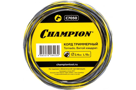 Купить Корд трим. CHAMPION Tornado 2.4*15м витой квадрат C7050 фото №1